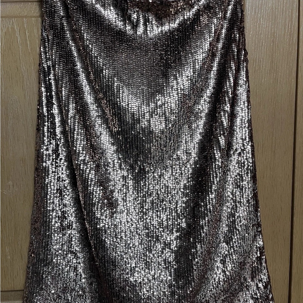 J. Crew Shimmering Silver Pencil Skirt
